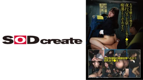 SDAM-8603 [Big-breasted female student heading to interview venue for comprehensive selection] A female high school student who comes to Tokyo from a rural area by night bus for university entrance exams cannot make a sound even though she is being molest